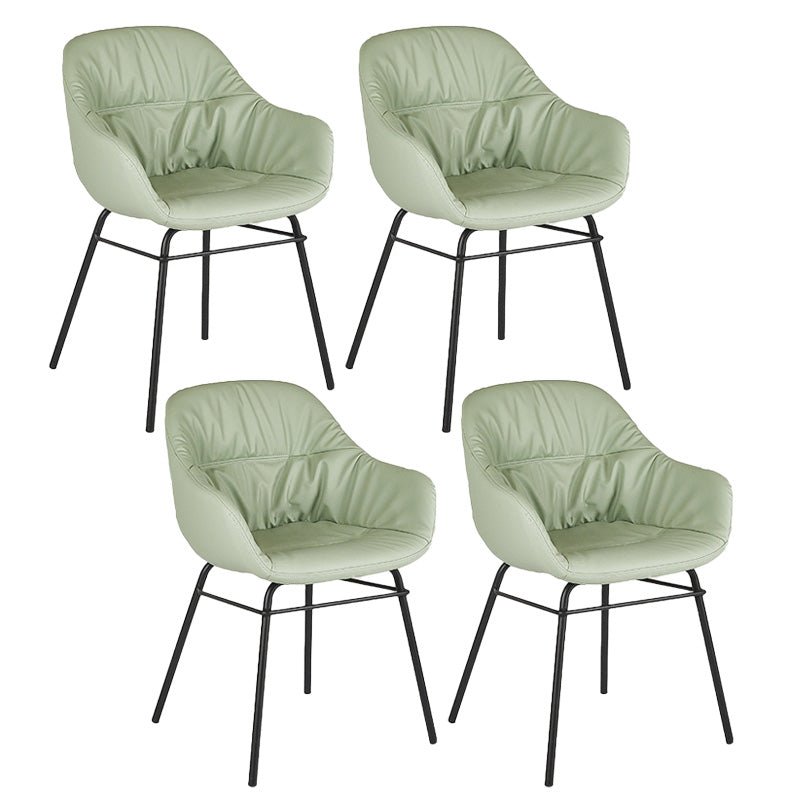 Faux Leather Dining Chair Industrial Style Wingback Arm Chair