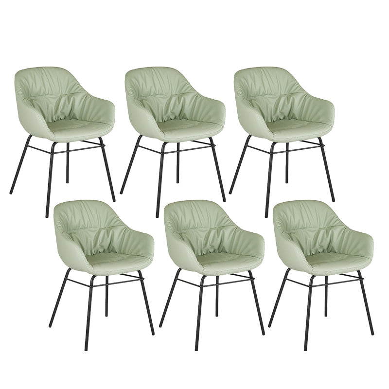 Faux Leather Dining Chair Industrial Style Wingback Arm Chair