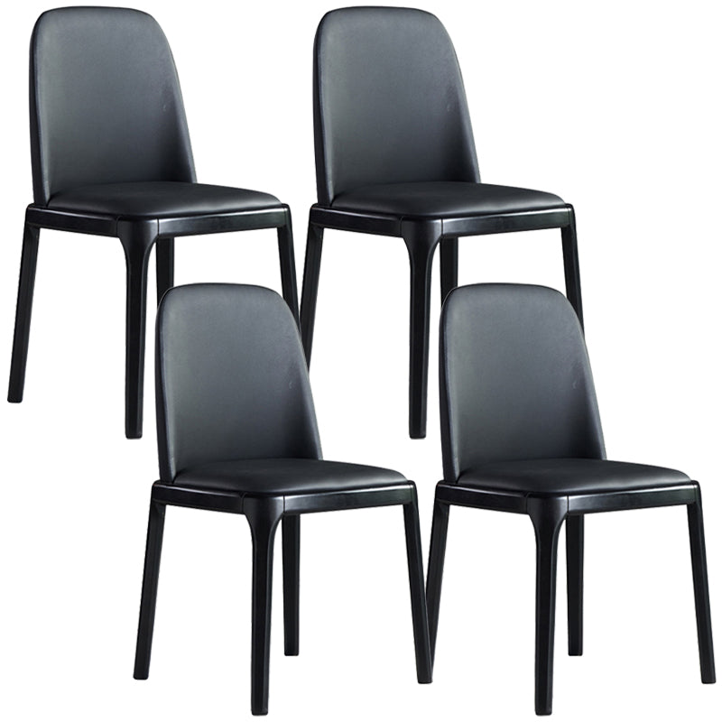 Modern Style Home Dining Side Chair Wood Parsons Armless Chair