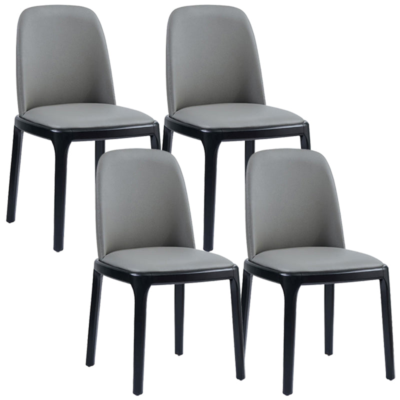 Modern Style Home Dining Side Chair Wood Parsons Armless Chair