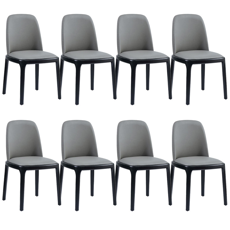 Modern Style Home Dining Side Chair Wood Parsons Armless Chair