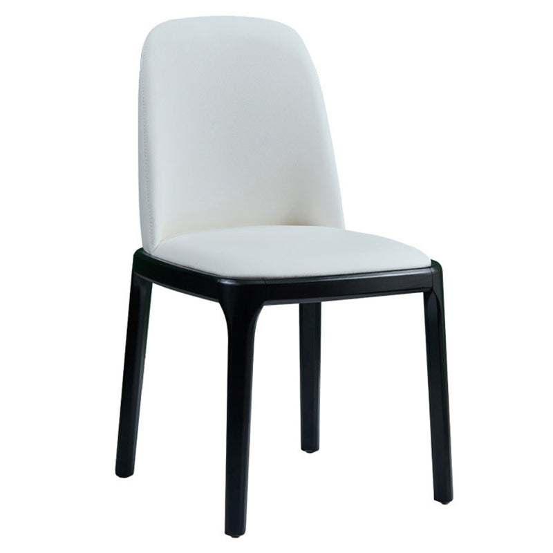 Modern Style Home Dining Side Chair Wood Parsons Armless Chair