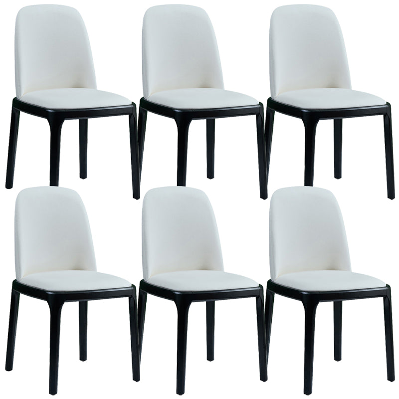 Modern Style Home Dining Side Chair Wood Parsons Armless Chair