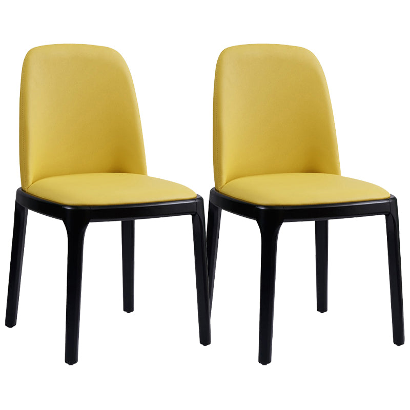 Modern Style Home Dining Side Chair Wood Parsons Armless Chair