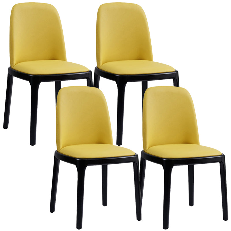 Modern Style Home Dining Side Chair Wood Parsons Armless Chair