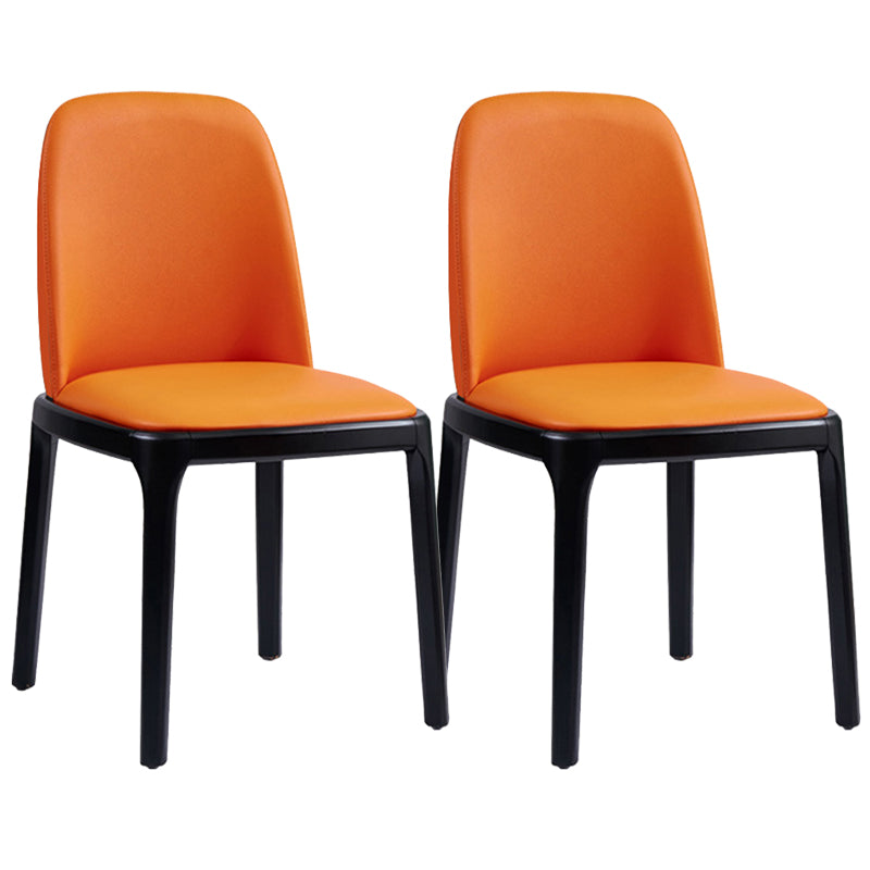 Modern Style Home Dining Side Chair Wood Parsons Armless Chair