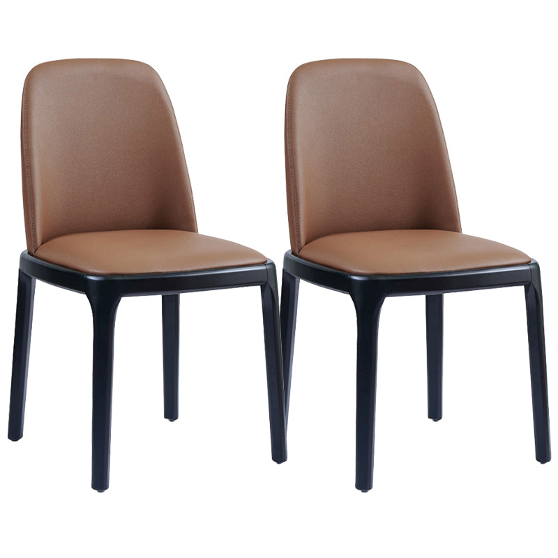 Modern Style Home Dining Side Chair Wood Parsons Armless Chair