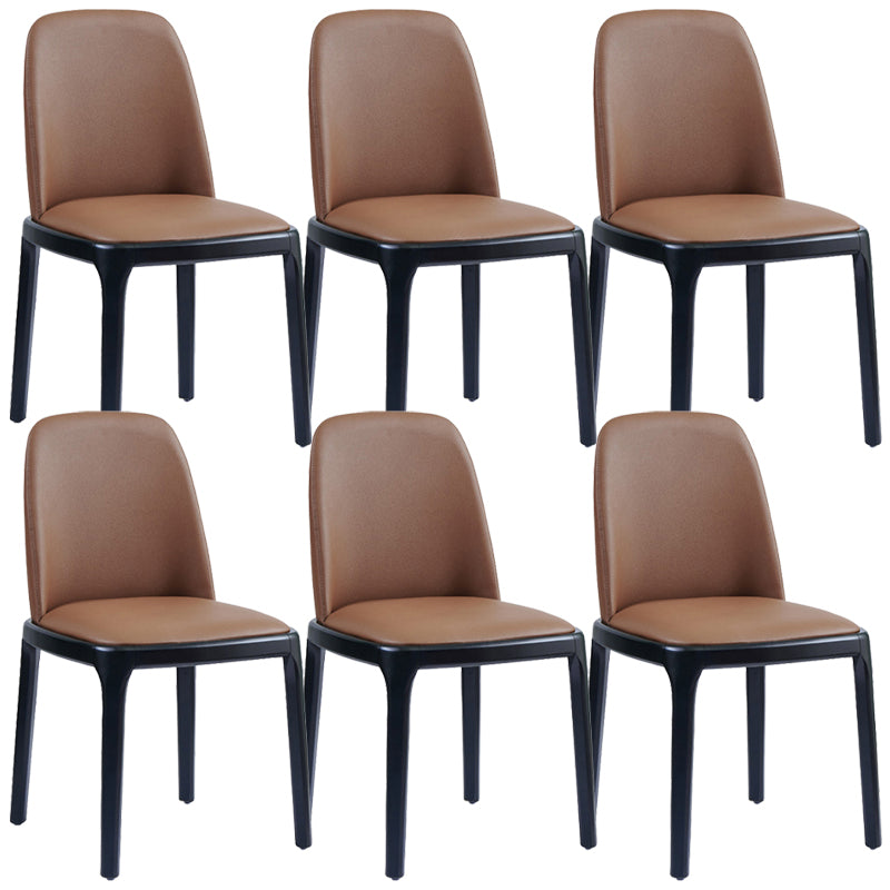 Modern Style Home Dining Side Chair Wood Parsons Armless Chair
