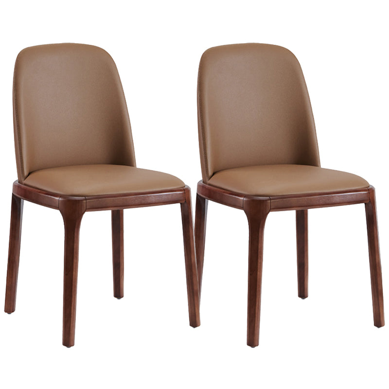 Modern Style Home Dining Side Chair Wood Parsons Armless Chair