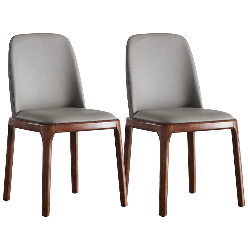 Modern Style Home Dining Side Chair Wood Parsons Armless Chair