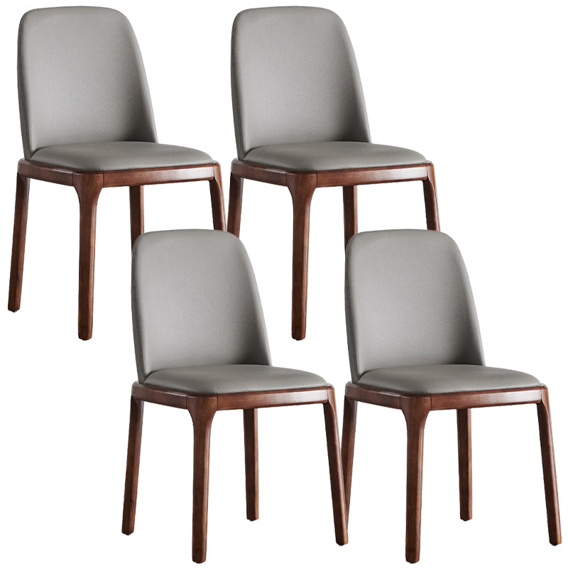 Modern Style Home Dining Side Chair Wood Parsons Armless Chair
