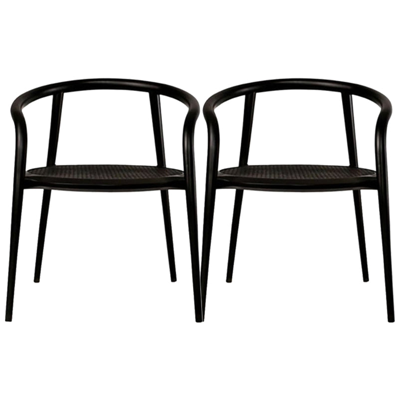 Contemporary Home Arm Chair Open Back Solid Wood Dining Chair