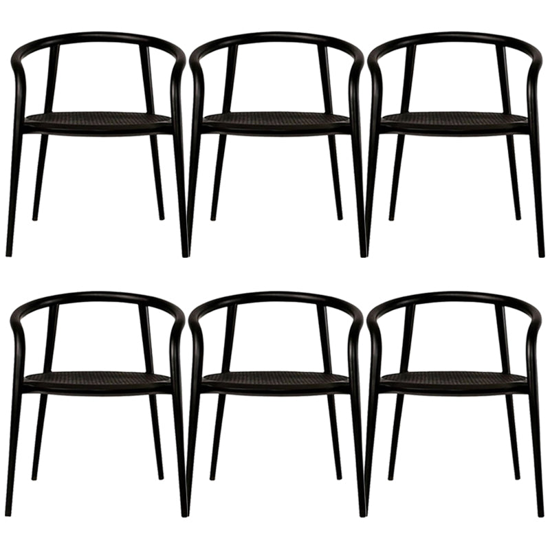 Contemporary Home Arm Chair Open Back Solid Wood Dining Chair