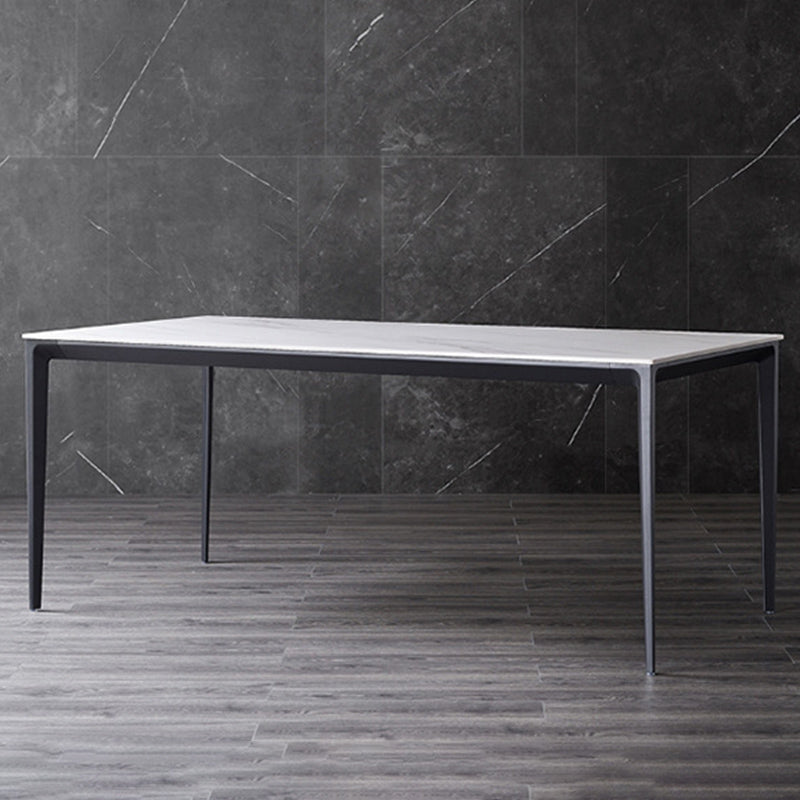 Contemporary 1/2/3/5 Pieces Dining Chairs Set Rectangle Stone Furniture in White