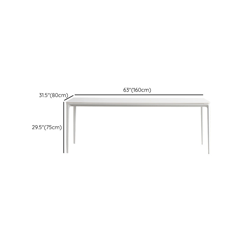 Modern Style 1/2/4/5/6/7 Pieces Dining Chairs Set Rectangle Stone Furniture in White
