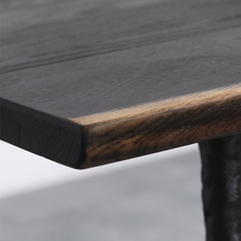 Industrial 1/5 Pieces Dining Set Rectangle Oak Wood Dining Table for Dining Room