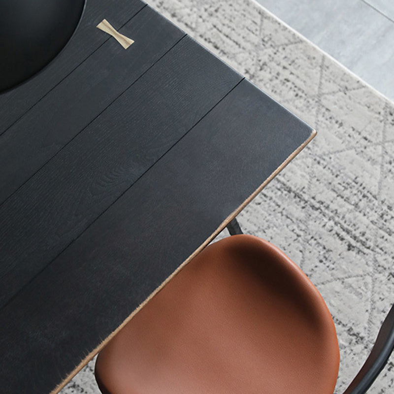 Industrial 1/5 Pieces Dining Set Rectangle Oak Wood Dining Table for Dining Room