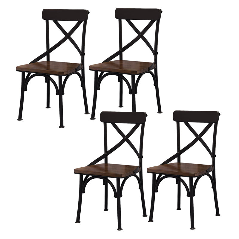 Industrial 1/4/5 Pieces Dining Set Rectangle Pine Wood Dining Table for Dining Room Cafe