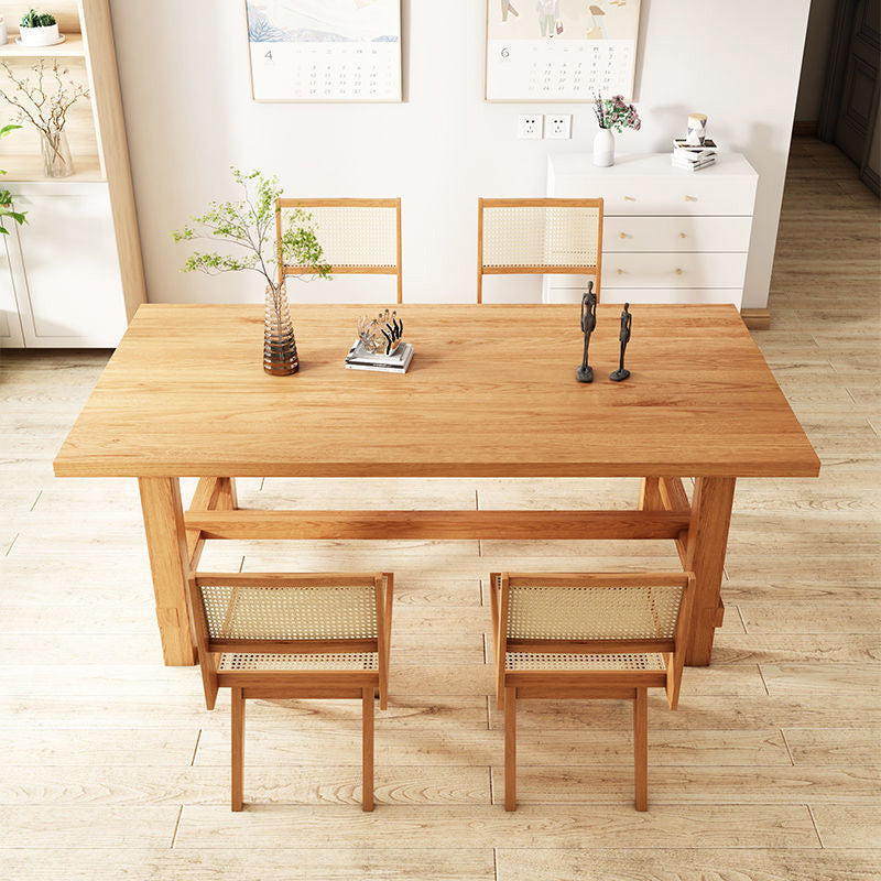 Modern 1/2/4/5/6/7 Pieces Dining Set Rectangle Pine Wood Dining Table for Dining Room