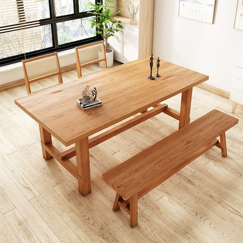 Modern 1/2/4/5/6/7 Pieces Dining Set Rectangle Pine Wood Dining Table for Dining Room