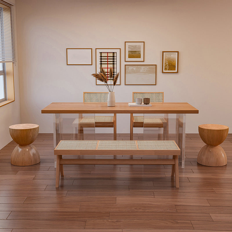 Modern 1/4/6 Pieces Dining Set Rectangle Ash Wood Dining Table for Dining Room