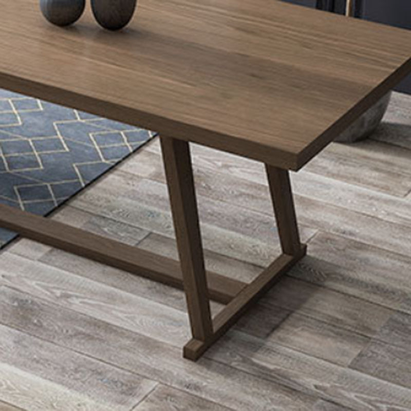 Industrial 1/5/7 Pieces Dining Set Rectangle Pine Wood Dining Table Set for Cafe