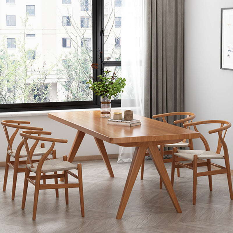 Modern 1/4/5/7 Pieces Dining Set Rectangle Pine Wood Dining Table for Living Room