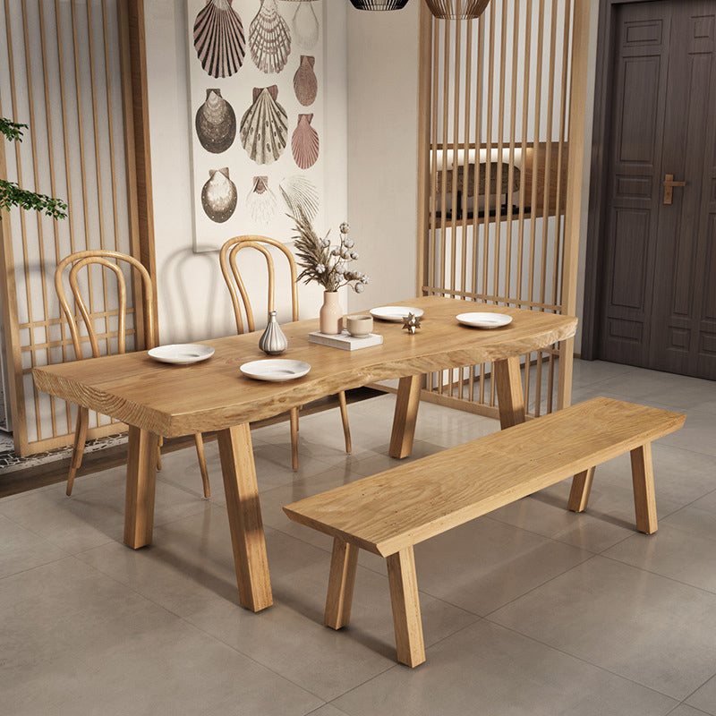 Industrial 1/4/5/6 Pieces Dining Set Rectangle Wood Dining Table for Dining Room