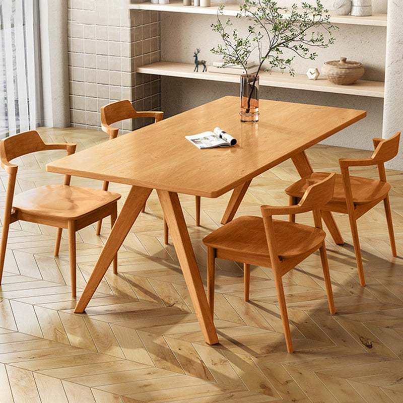 Industrial 1/2/5 Pieces Dining Set Rectangle Pine Wood Dining Table for Dining Room