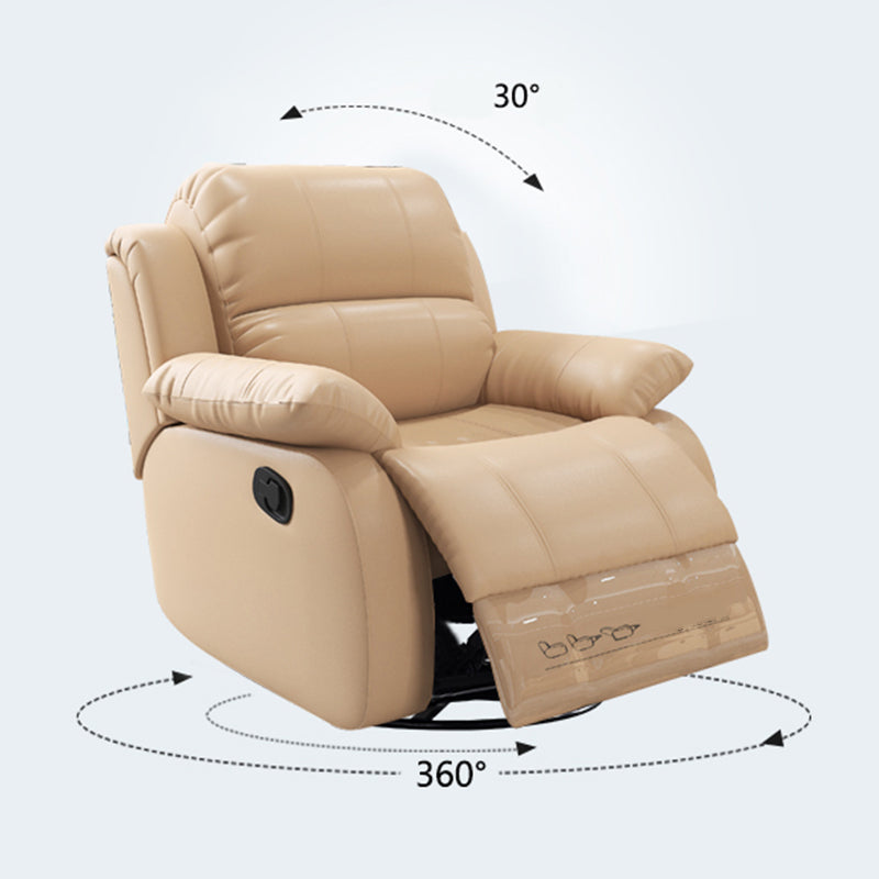 Modern Lumbar Support Recliner Chair Genuine Leather Standard Recliner