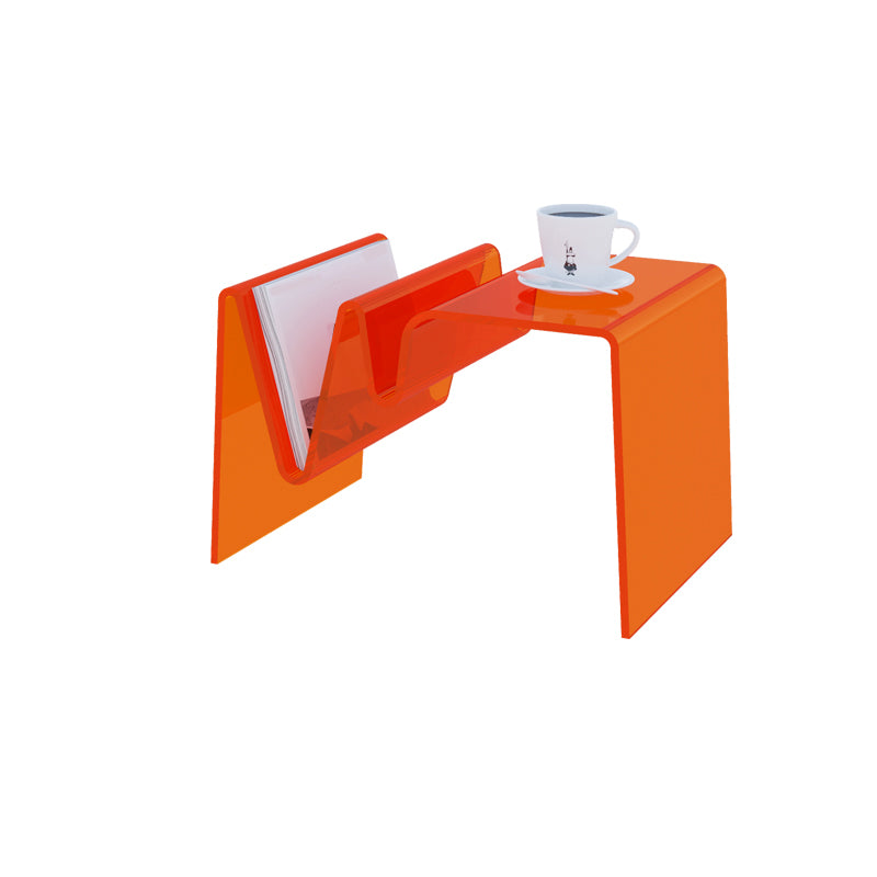Glam Side Table Acrylic Pedestal Accent Side Table for Bedroom
