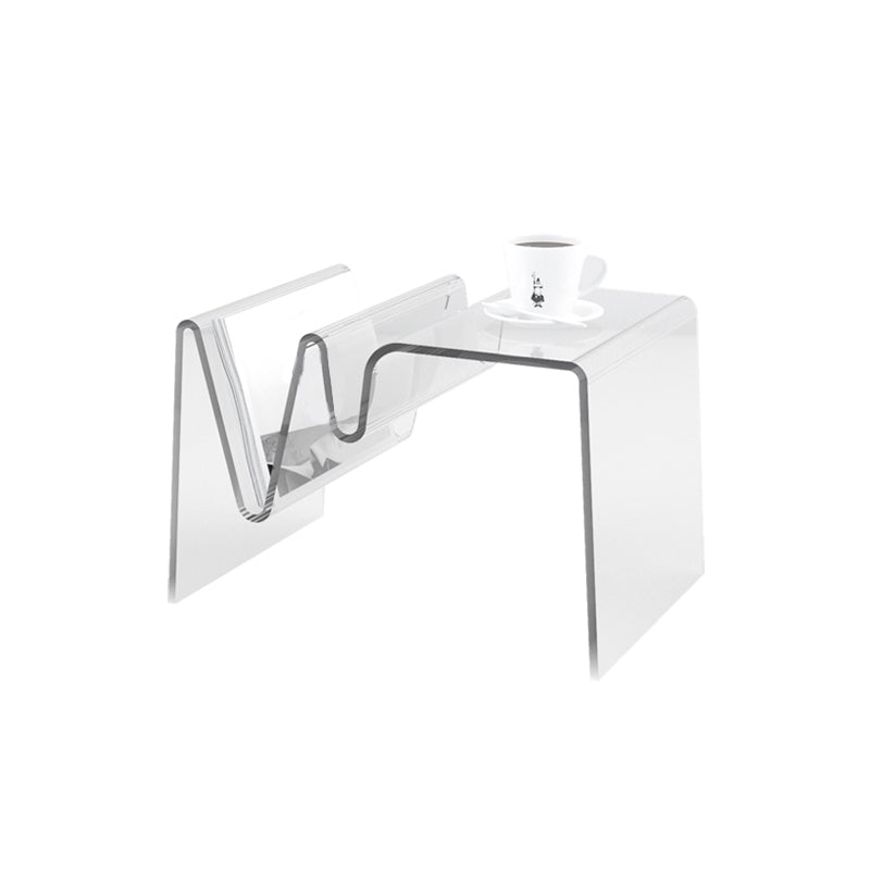Glam Side Table Acrylic Pedestal Accent Side Table for Bedroom