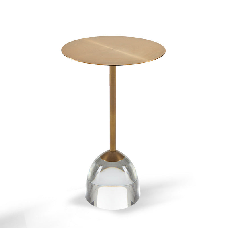 Round Shape Sofa Side Accent Table Pedestal End Table, 15.7" W x 15.7" D x 22.4" H