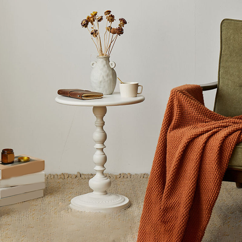 16.5" W x 16.5" D x 20.5" H Sofa Side Accent Table Metal Pedestal End Table
