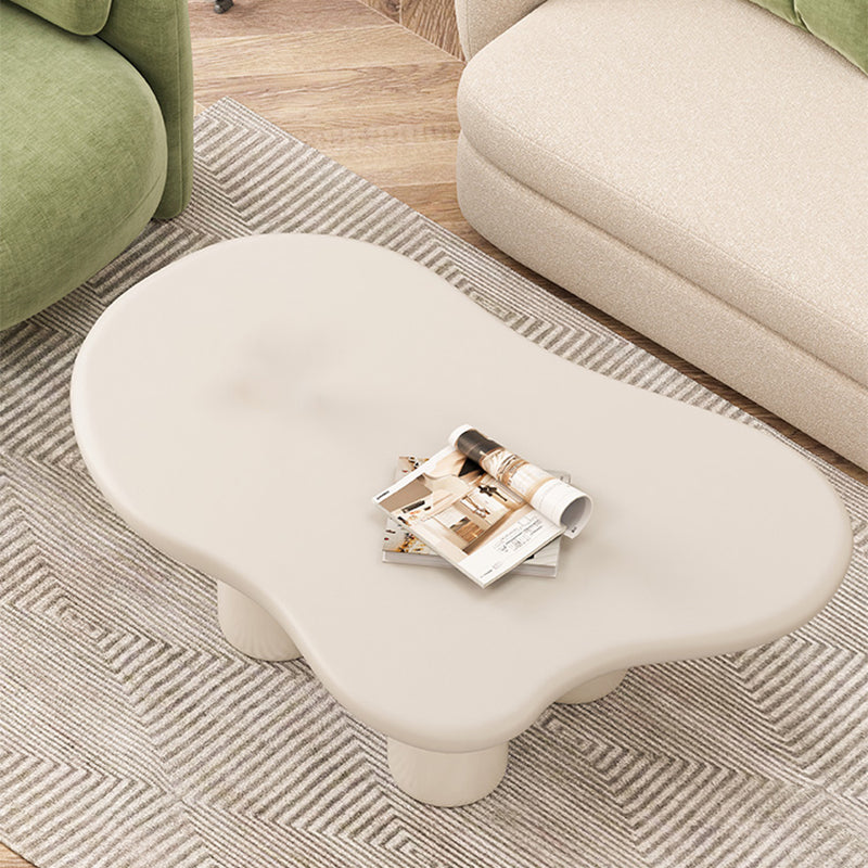 15"H Contemporary Coffee Table Wooden 4 Legs Coffee Cocktail Table