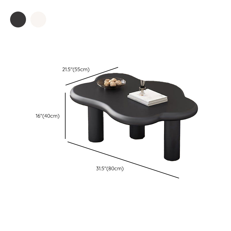 15"H Contemporary Coffee Table Wooden 4 Legs Coffee Cocktail Table