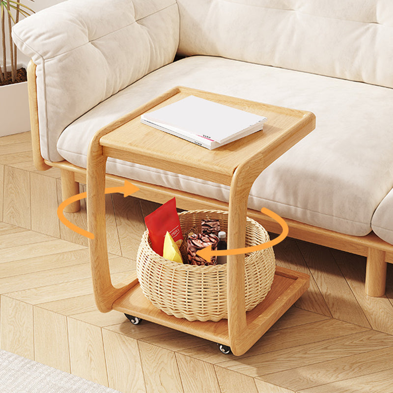 Tropical Coffee Table Solid Wood Coffee Cocktail Table with Storage