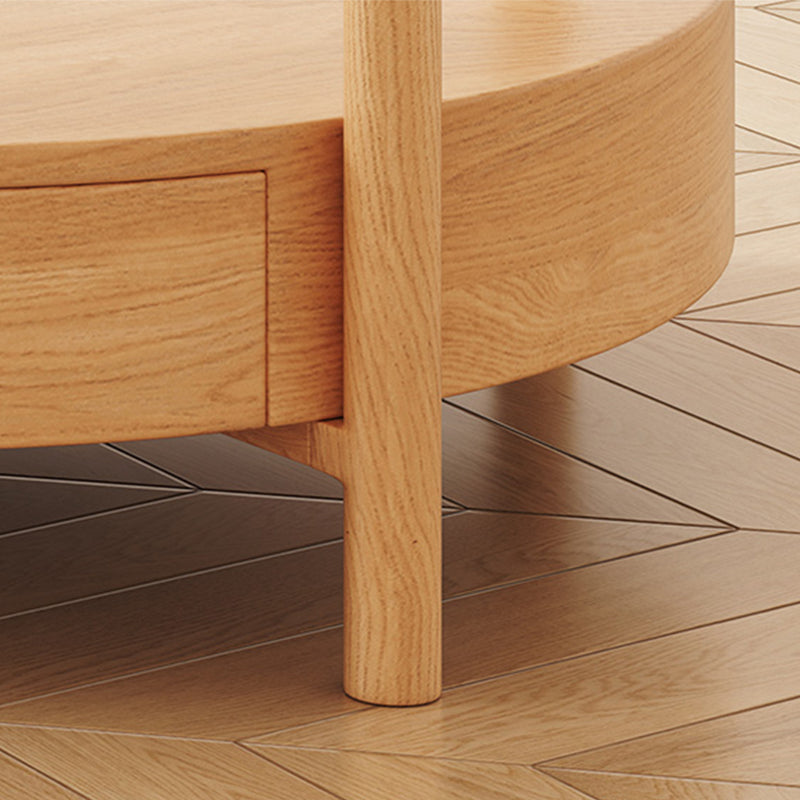 Tropical Coffee Table Solid Wood Coffee Cocktail Table with Storage