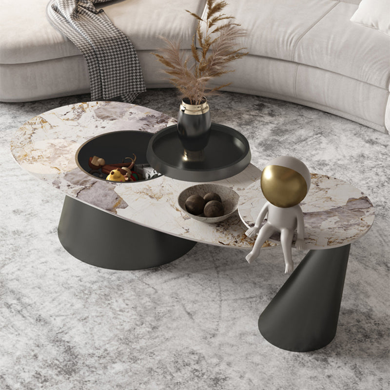 Modern Coffee Table No Distressing Free-Form Single Coffee Table