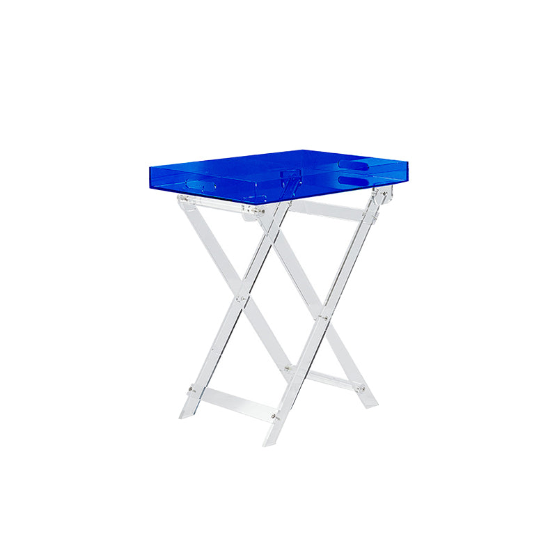 Rectangular Side Table Plastic Modernistic 20.1" W x 14.2" D x 24" H End Table
