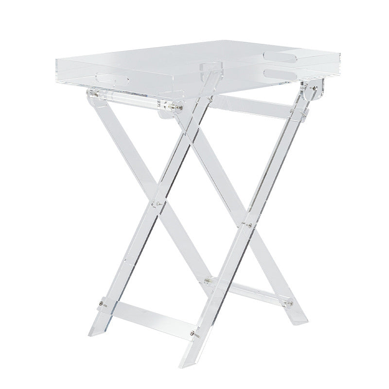 Rectangular Side Table Plastic Modernistic 20.1" W x 14.2" D x 24" H End Table