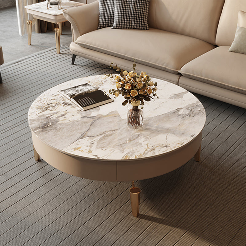 No Distressing Slate Coffee Table Glam Single Coffee Table with Drawer