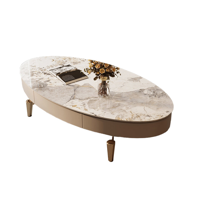No Distressing Slate Coffee Table Glam Single Coffee Table with Drawer