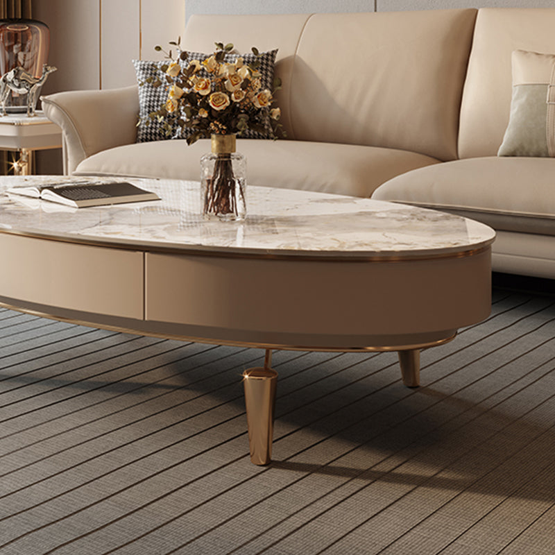 No Distressing Slate Coffee Table Glam Single Coffee Table with Drawer