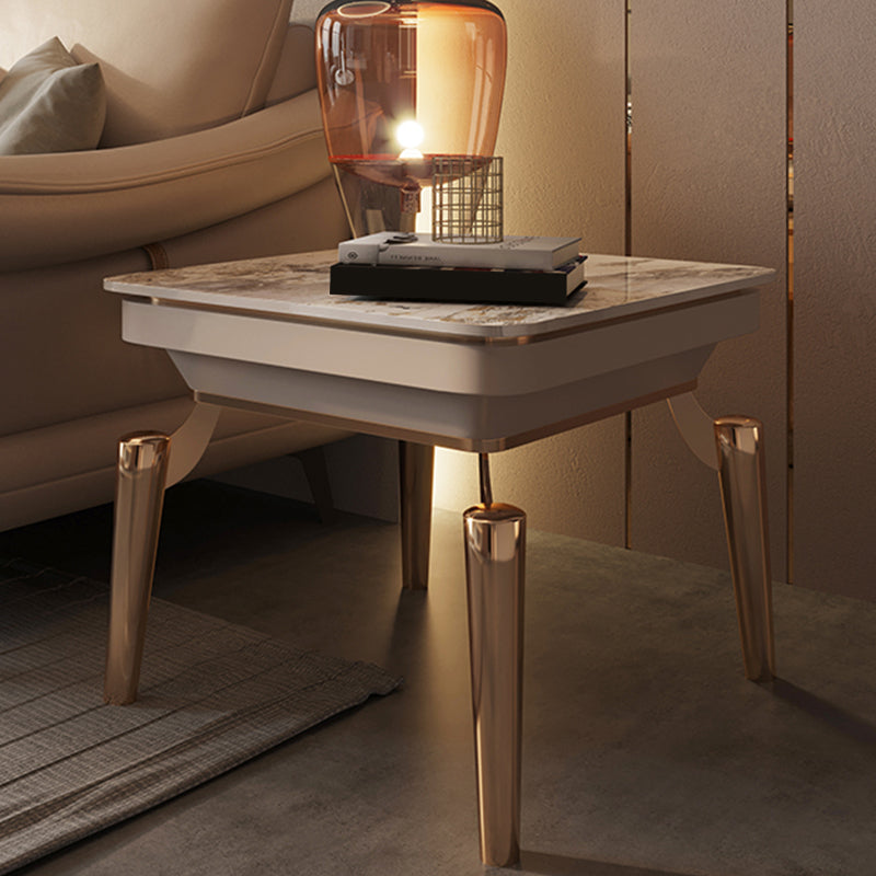 No Distressing Slate Coffee Table Glam Single Coffee Table with Drawer