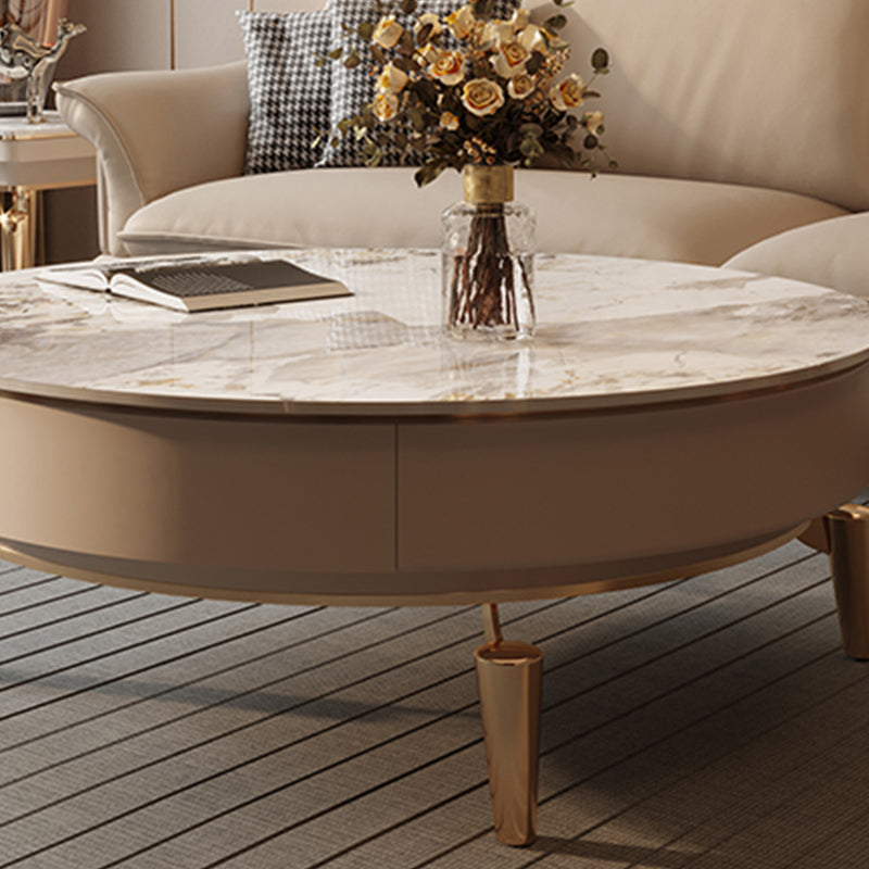 No Distressing Slate Coffee Table Glam Single Coffee Table with Drawer