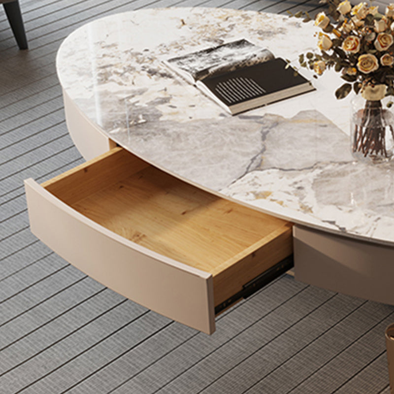 No Distressing Slate Coffee Table Glam Single Coffee Table with Drawer