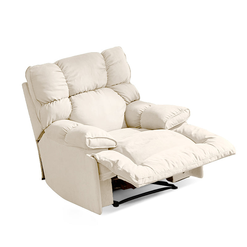 Microsuede Recliner Single Manual Reclining Chair with Swivel Glider Base