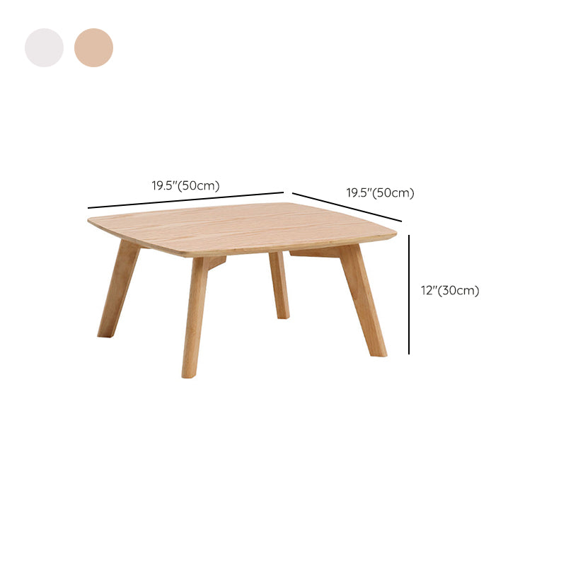 11"H Contemporary Coffee Table Solid Wood Coffee Cocktail Table