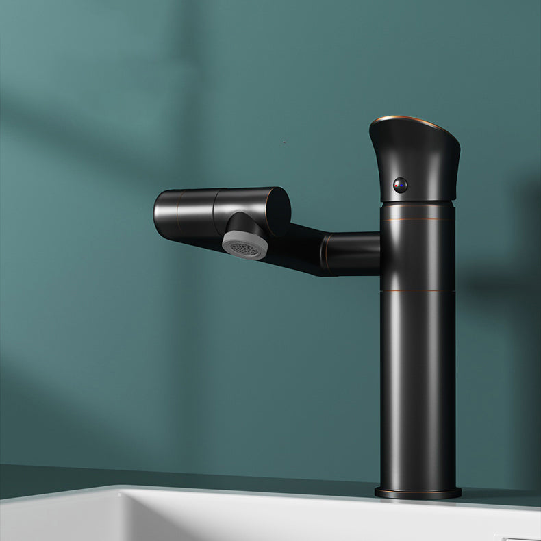 Contemporary Centerset Faucet Lever Handles Single Hole Solid Brass Circular Faucet